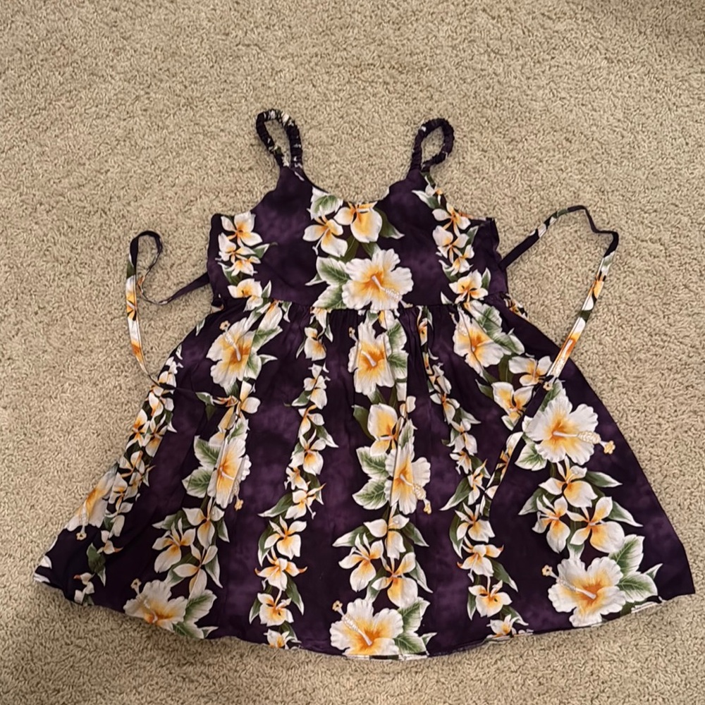 Floral Purple Kids Dress